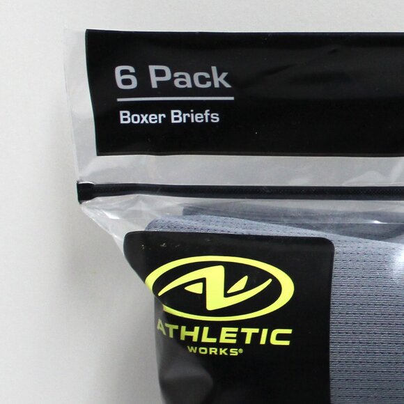 Athletic Works 6 Pack Men's 3XL 48-50 Boxer Briefs With 6" Inseam - Picture 2 of 9